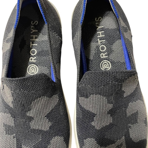 Rothy’s The Original Slip On Sneaker Black Grey Camo Size 7 Comfort Shoes - Picture 6 of 10